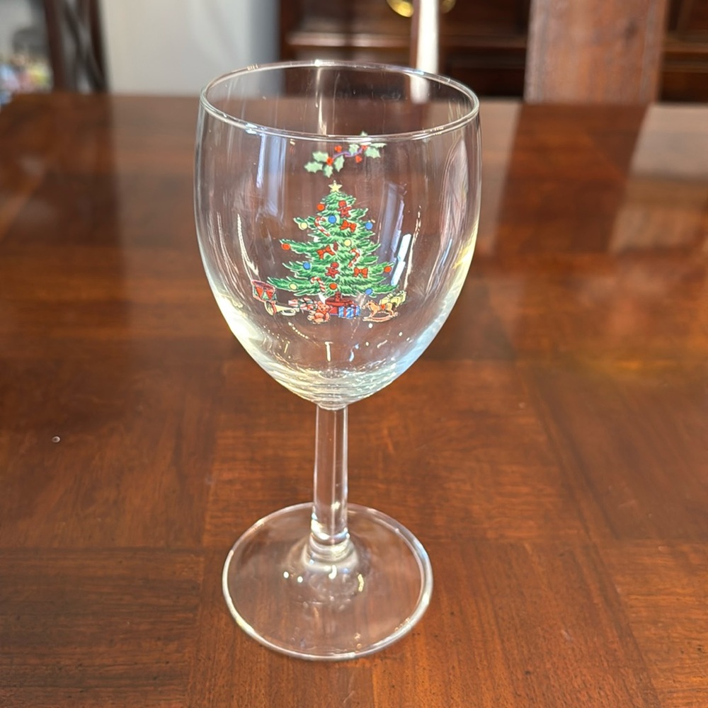 Spode Christmas Tree Wine Glass Bar Drinking